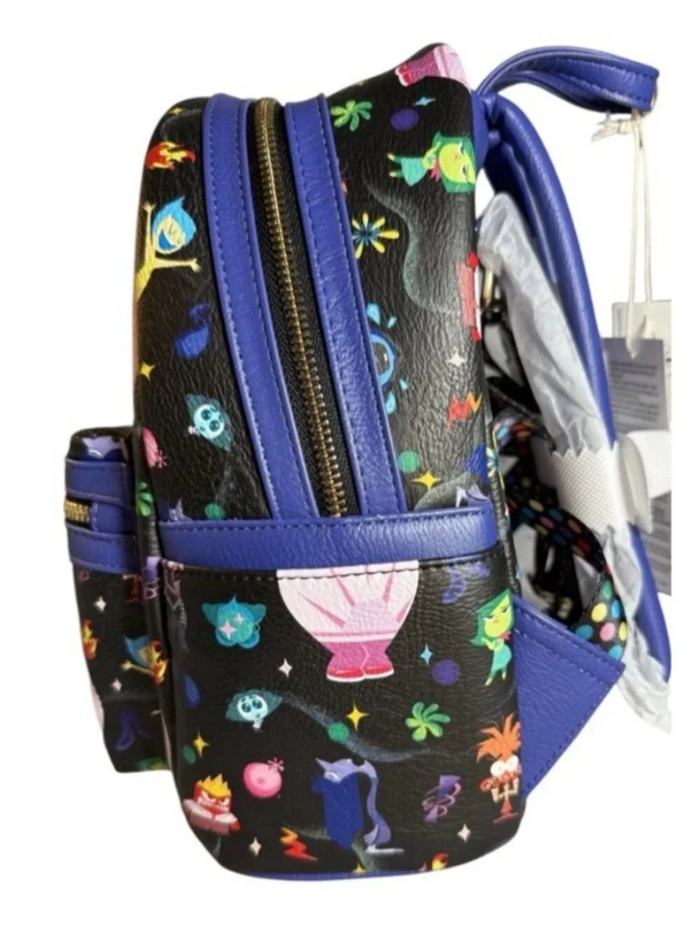 Loungefly Disney Parks Inside Out 2 Character AOP Anxiety Charm Backpack Bag NWT